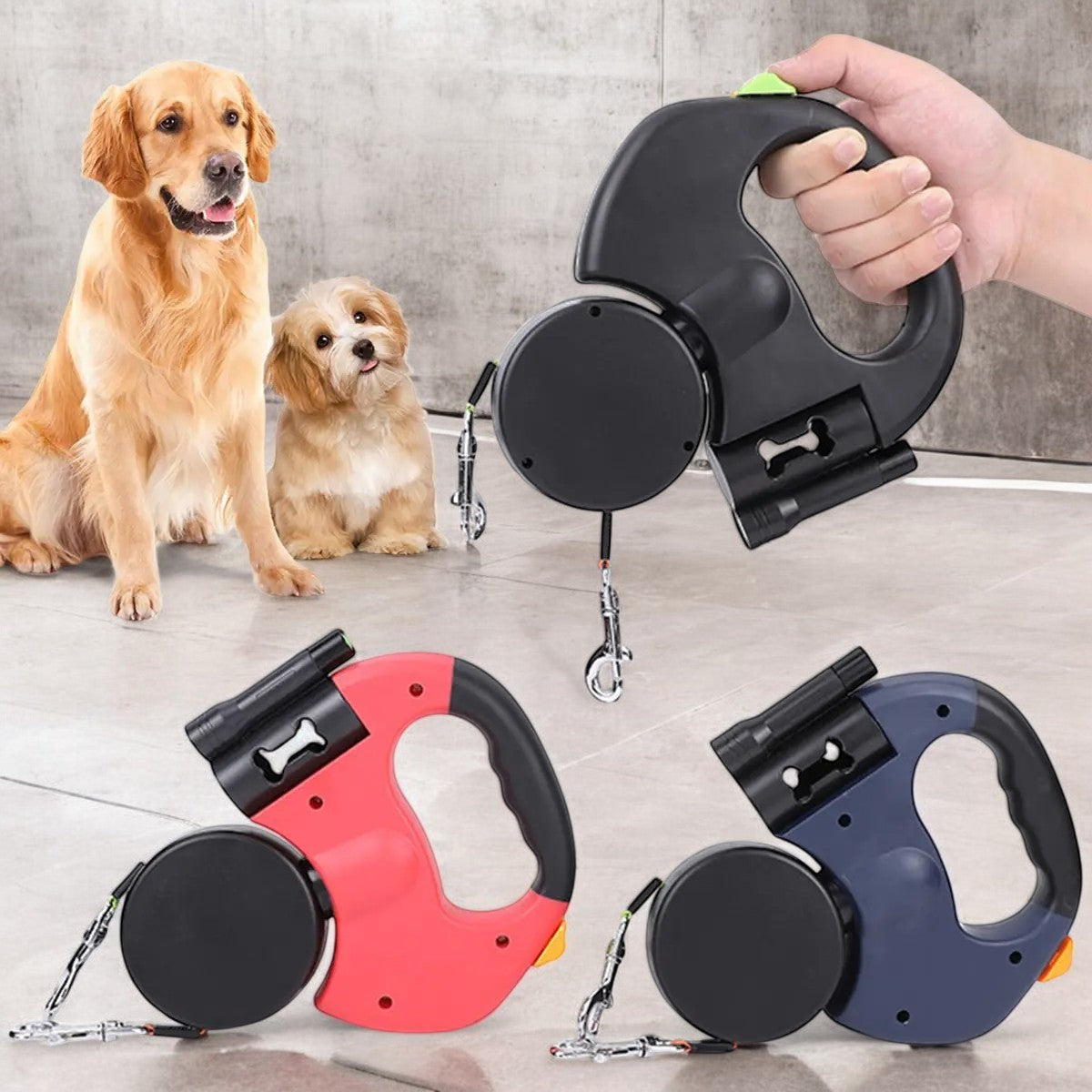 Automatic Dual Retractable Pet Leash